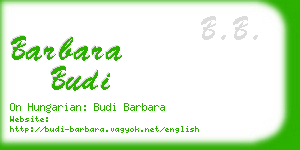 barbara budi business card